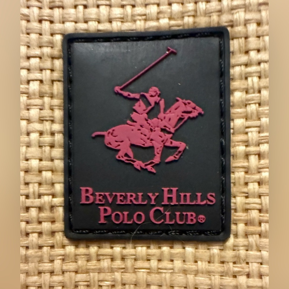 Beverly Hills Polo Club Canvas Tote Handbag - Double Handle Beach Summer - Picture 7 of 7
